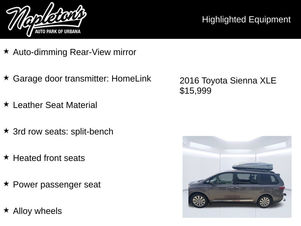 Used 2016 Toyota Sienna XLE Van