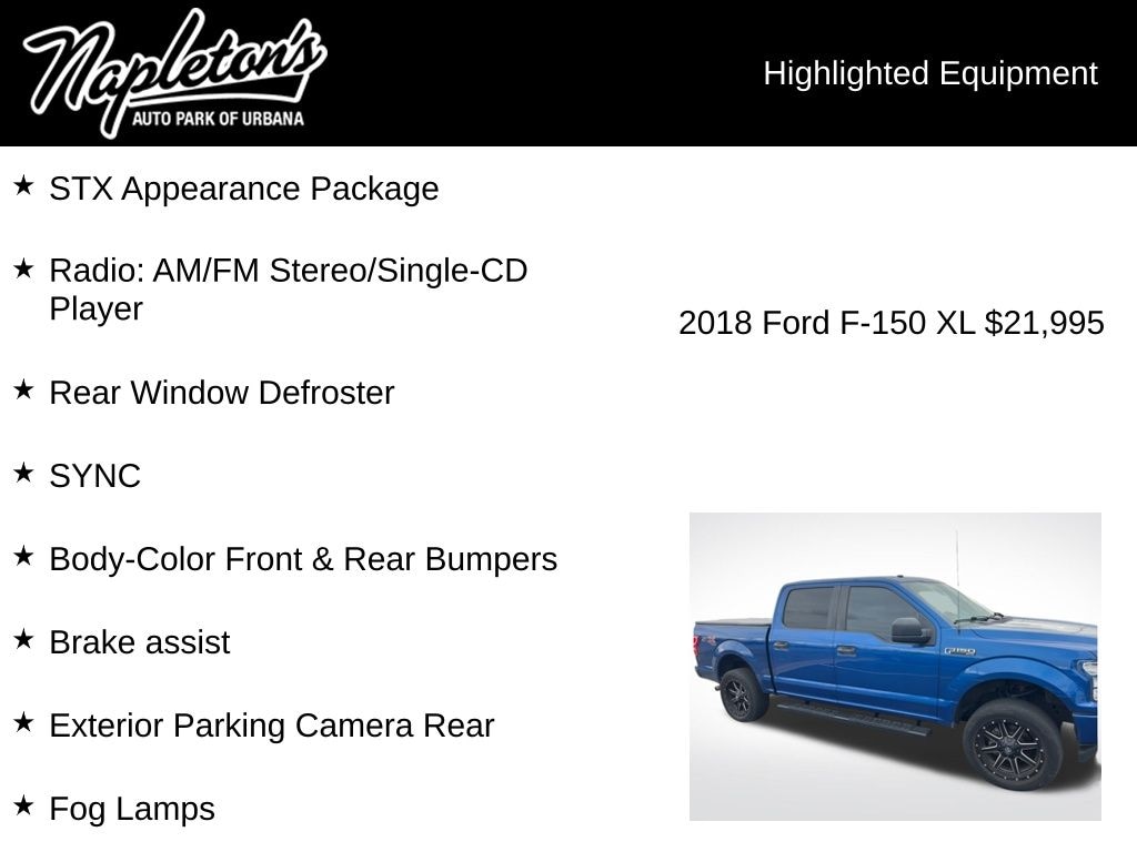 Used 2018 Ford F-150 XL Truck SuperCrew Cab