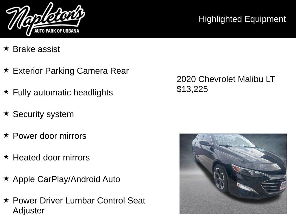 Used 2020 Chevrolet Malibu LT Sedan