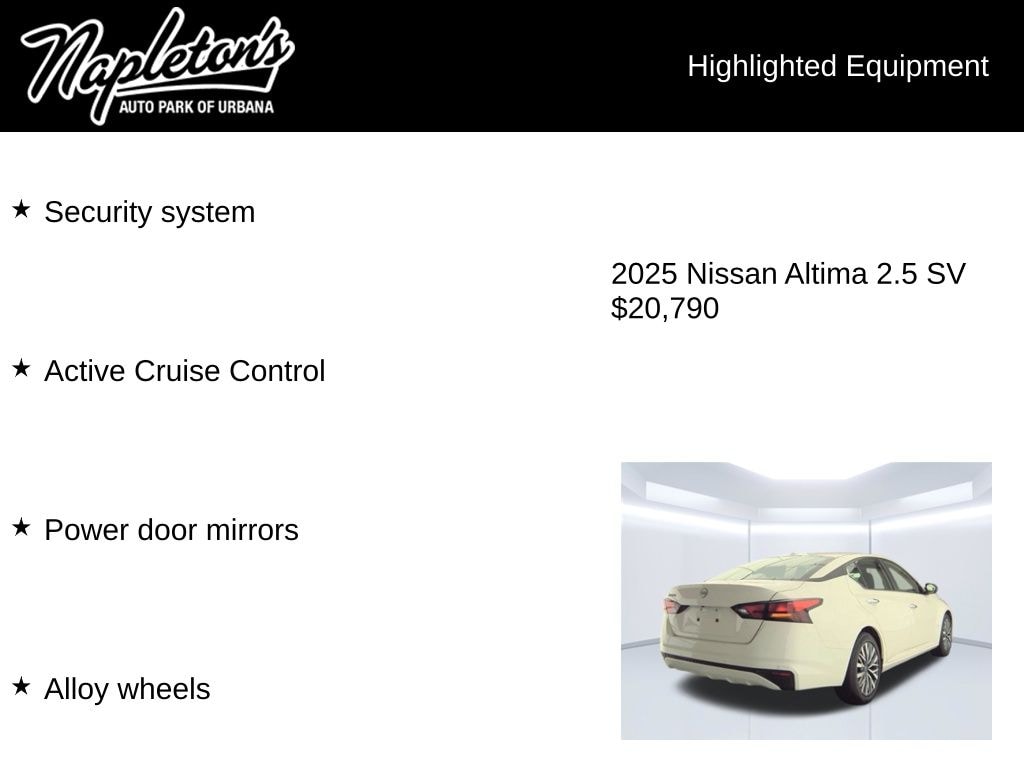 Used 2025 Nissan Altima 2.5 SV Sedan