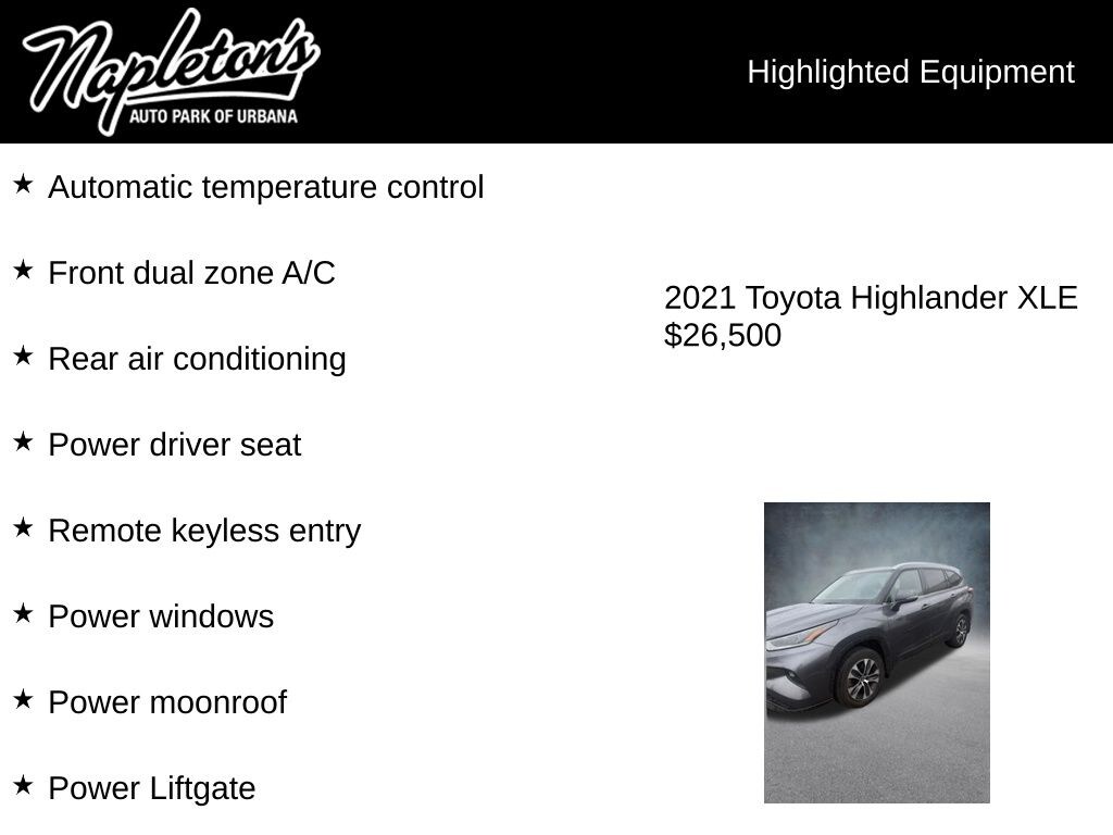 Used 2021 Toyota Highlander XLE SUV