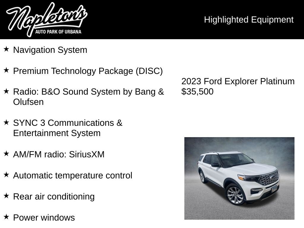 Used 2023 Ford Explorer Platinum SUV