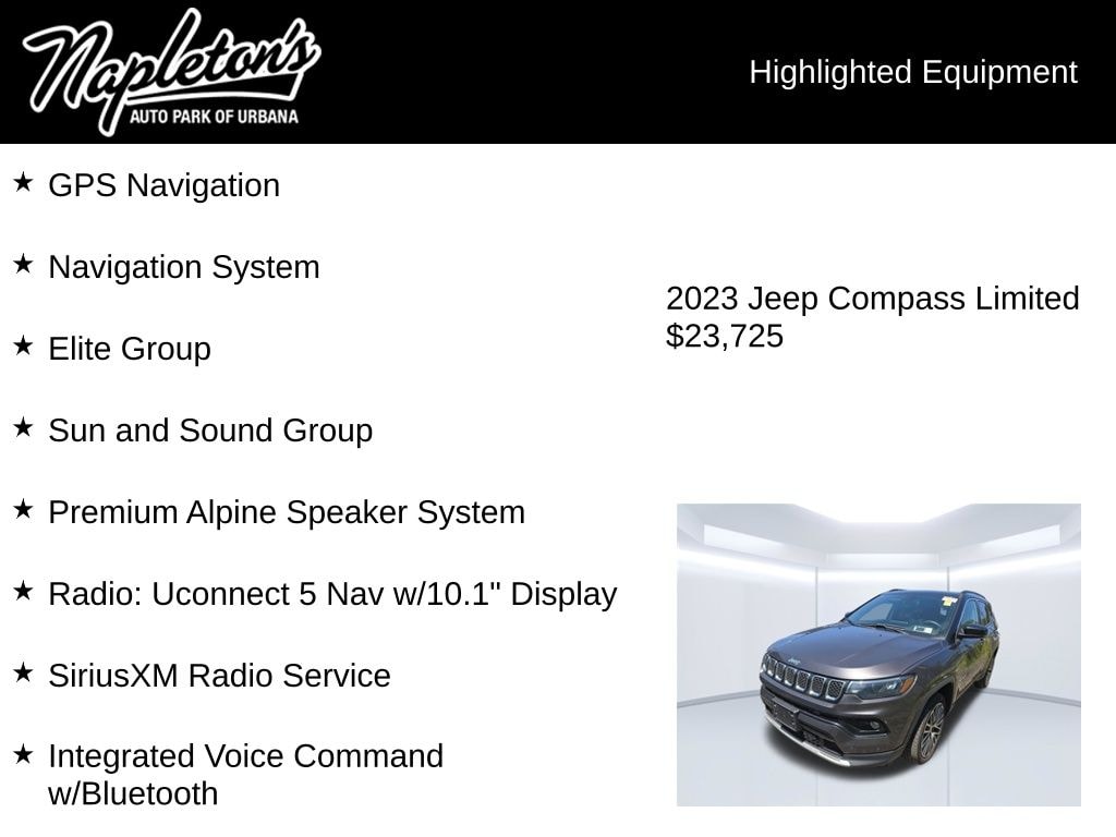 Used 2023 Jeep Compass Limited SUV