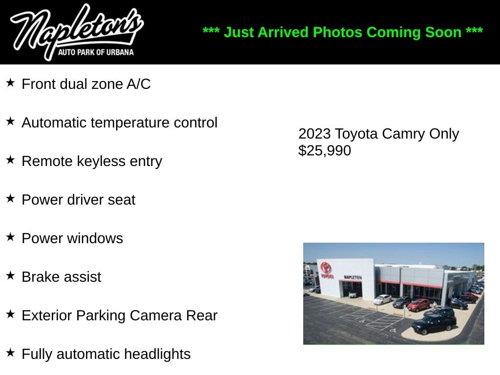 Certified 2023 Toyota Camry LE Sedan