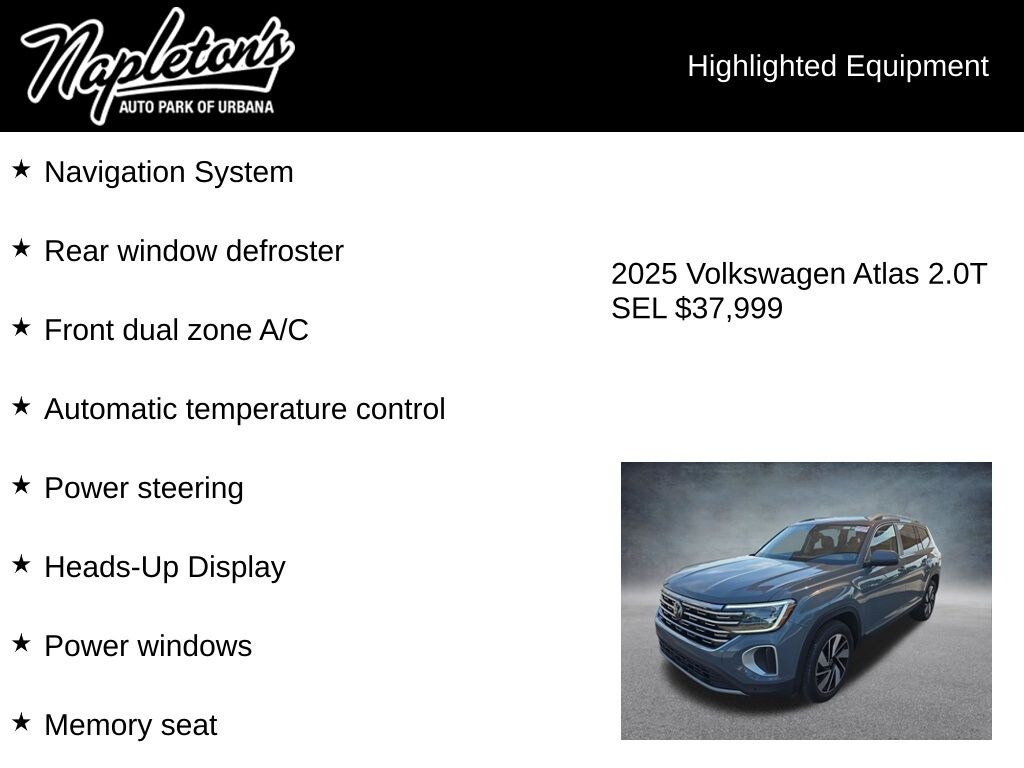 Used 2025 Volkswagen Atlas 2.0T SEL SUV