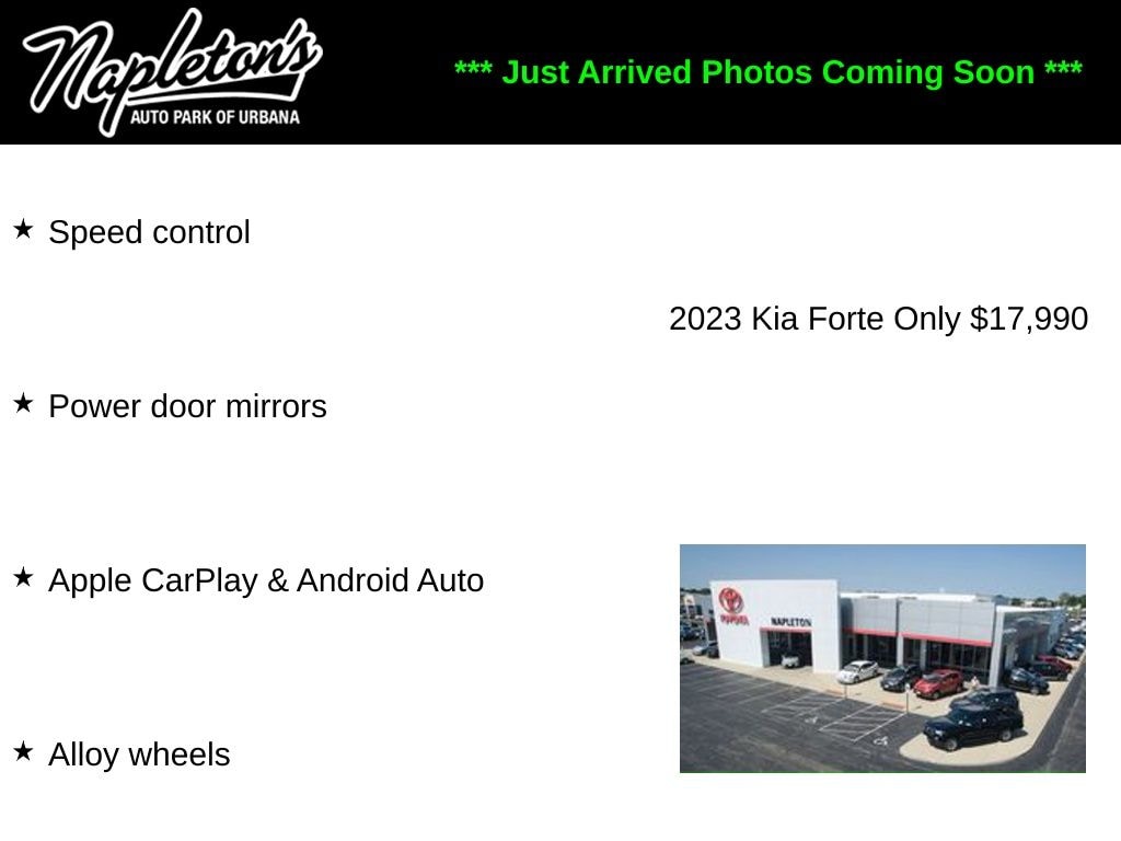 Used 2023 Kia Forte LXS with VIN 3KPF24AD4PE587687 for sale in Urbana, IL