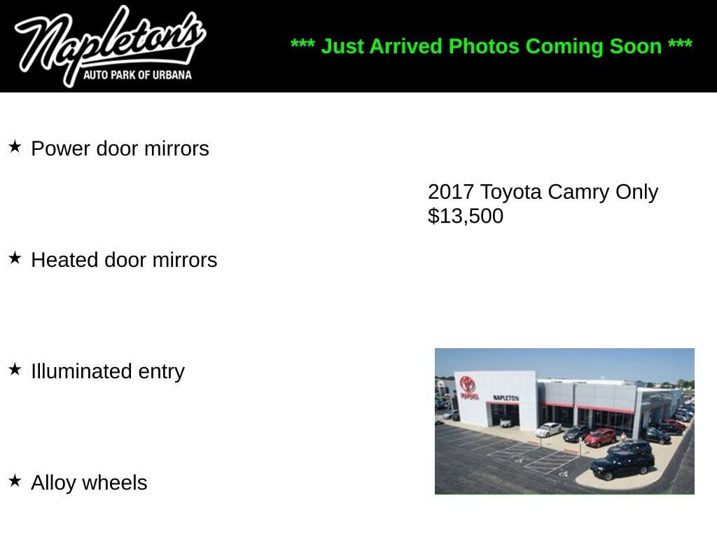 Used 2017 Toyota Camry SE with VIN 4T1BF1FK9HU435413 for sale in Urbana, IL