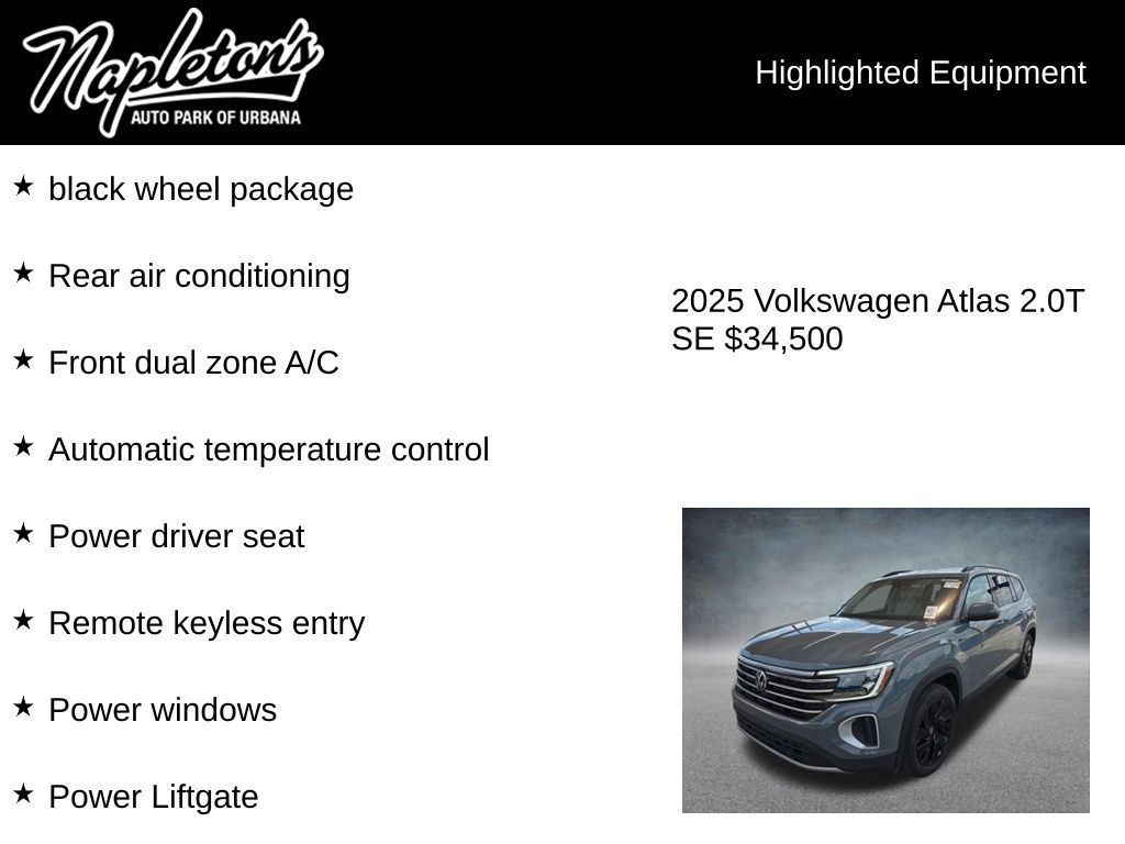 Used 2025 Volkswagen Atlas 2.0T SE w/Technology SUV