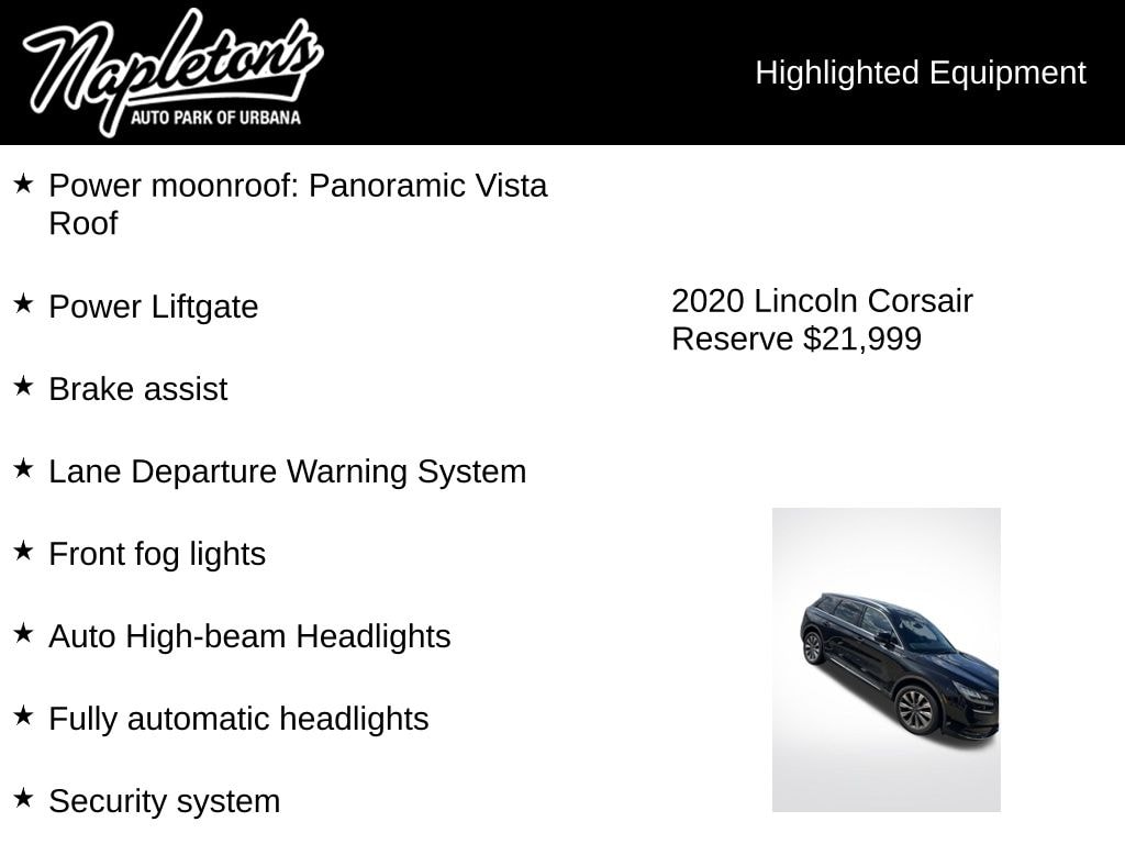 Used 2020 Lincoln Corsair Reserve SUV