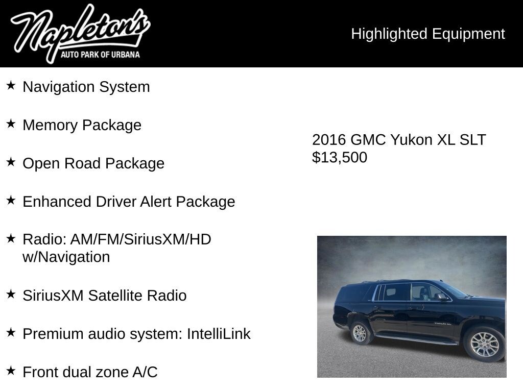 Used 2016 GMC Yukon XL SLT SUV