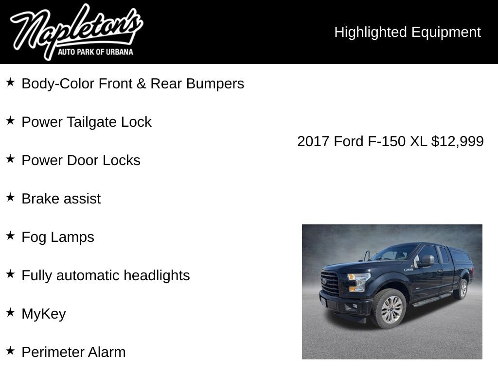 Used 2017 Ford F-150 XL Truck SuperCab Styleside