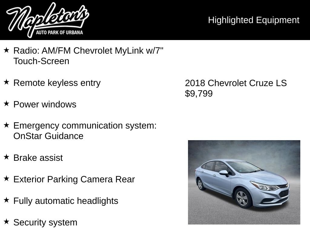 Used 2018 Chevrolet Cruze LS Sedan