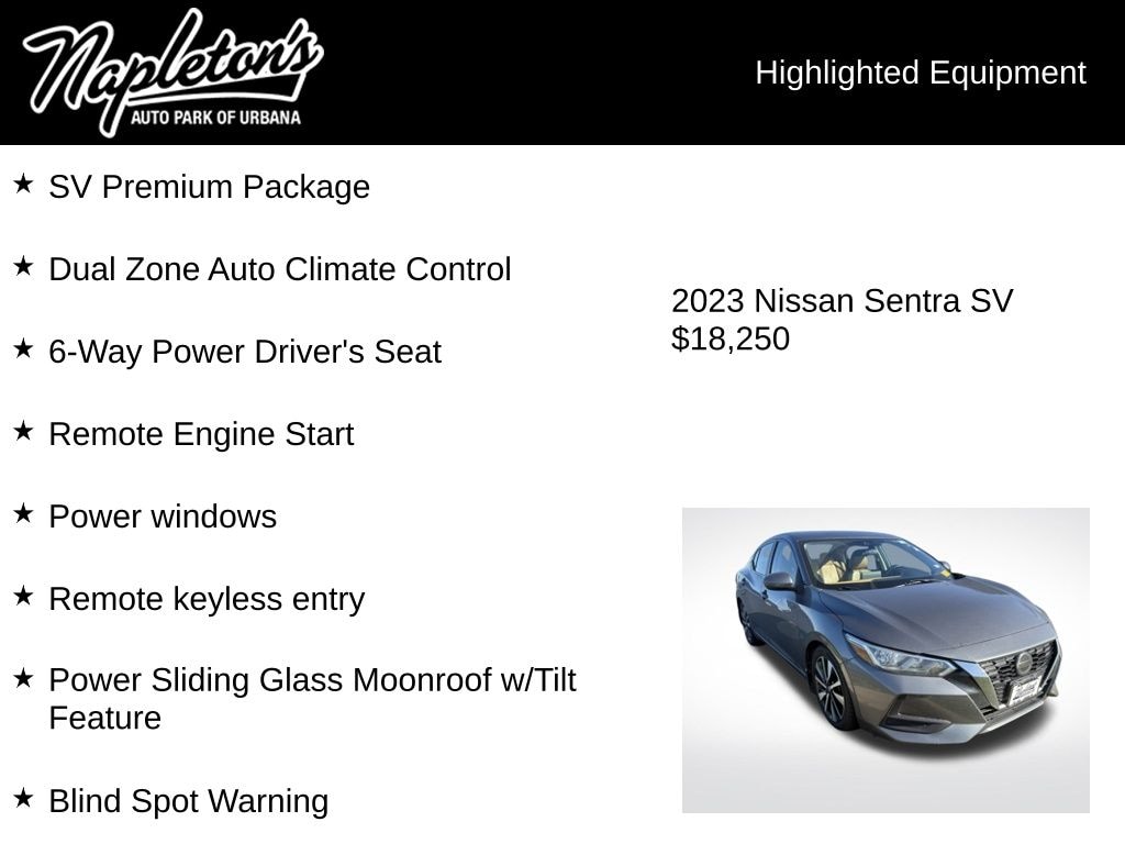 Used 2023 Nissan Sentra SV Sedan