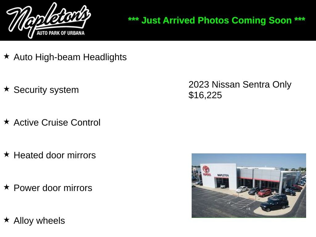 Used 2023 Nissan Sentra SV with VIN 3N1AB8CV8PY288096 for sale in Urbana, IL