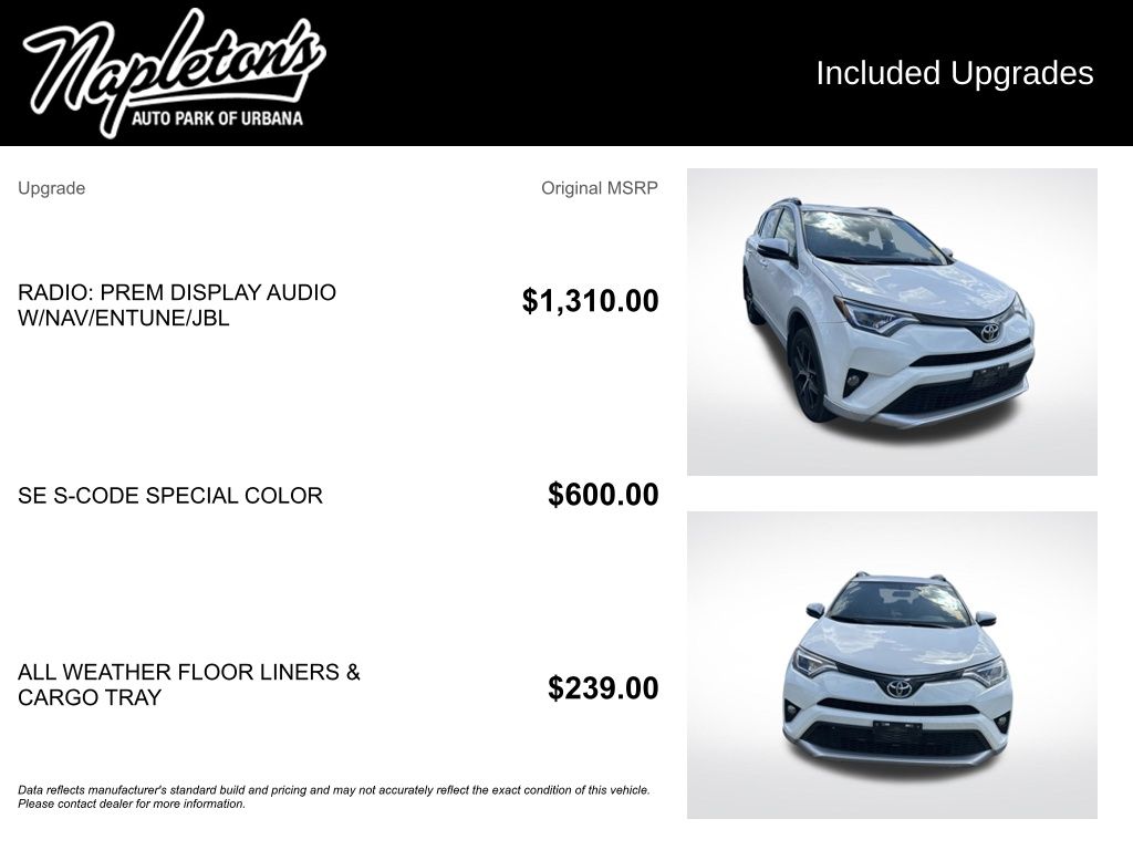Used 2016 Toyota RAV4 SE with VIN JTMJFREV3GJ060743 for sale in Urbana, IL