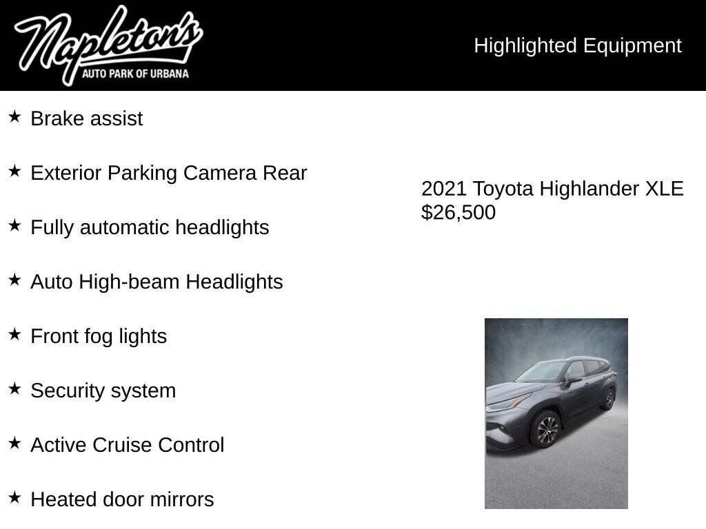 Used 2021 Toyota Highlander XLE SUV