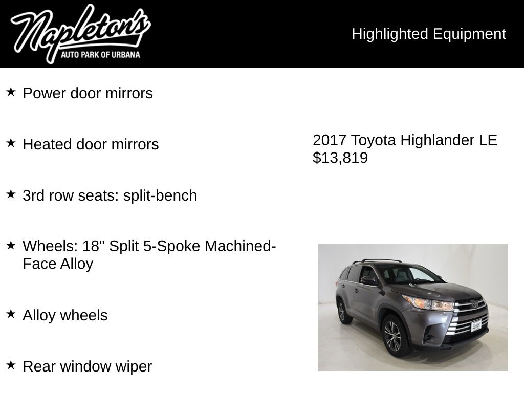 2017 Toyota Highlander LE - Photo 16
