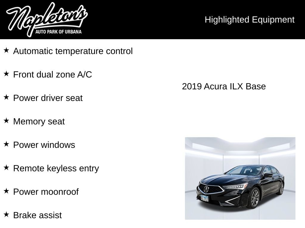 Used 2019 Acura ILX Premium Package Sedan