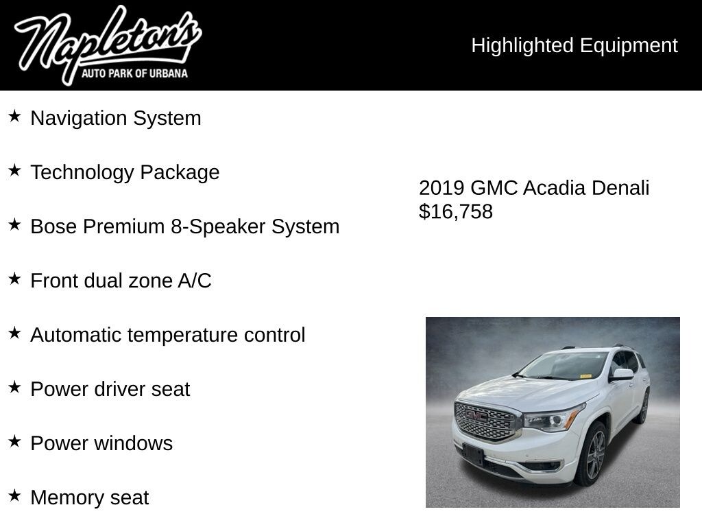 Used 2019 GMC Acadia Denali SUV