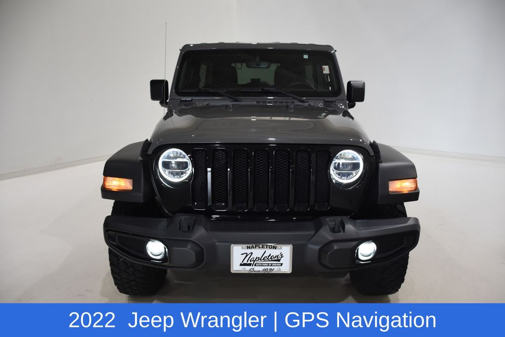 Used 2022 Jeep Wrangler Unlimited Willys with VIN 1C4HJXDN6NW246246 for sale in Urbana, IL