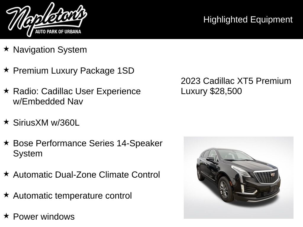 Used 2023 Cadillac XT5 Premium Luxury SUV