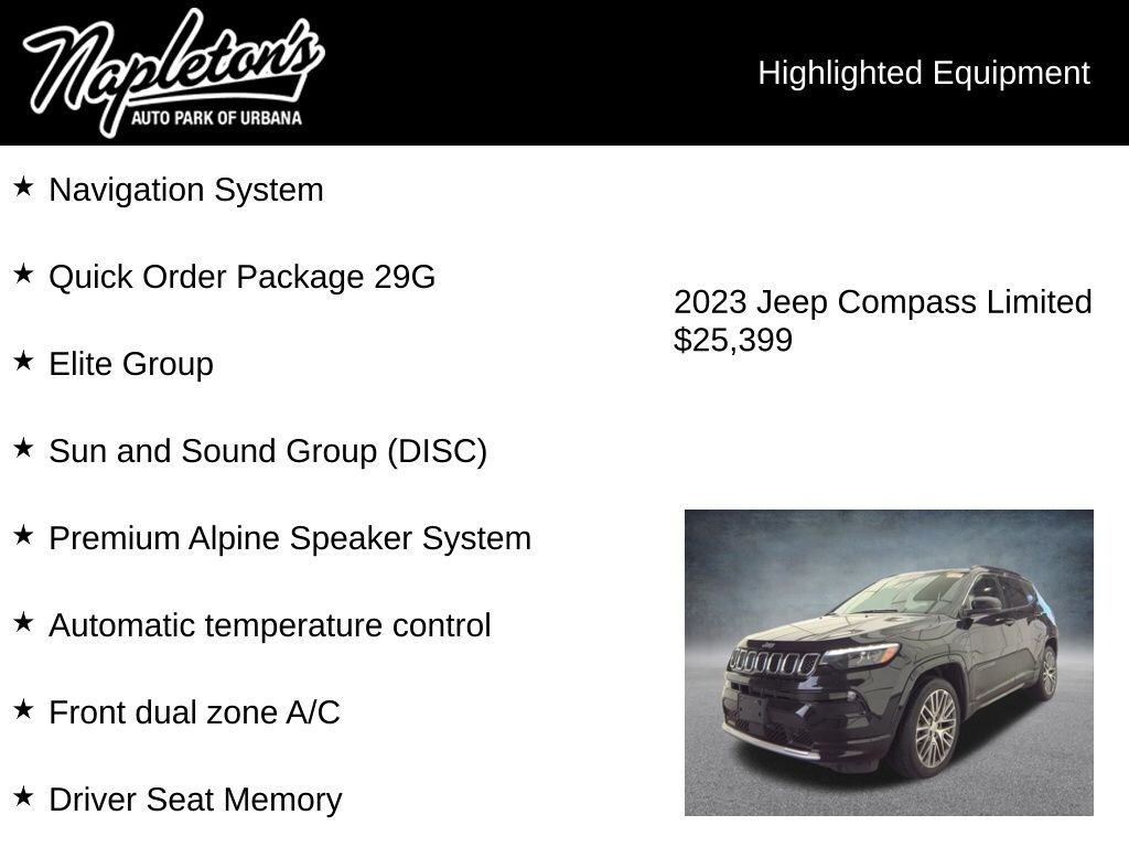 Used 2023 Jeep Compass Limited SUV