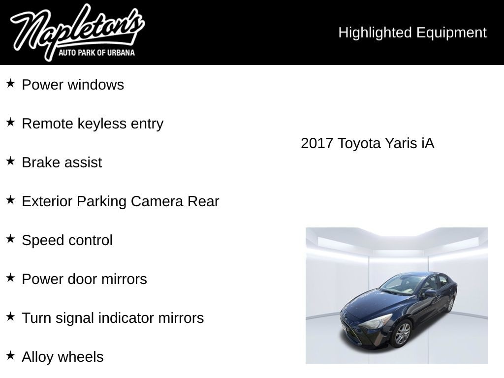 Used 2017 Toyota Yaris iA Base Sedan