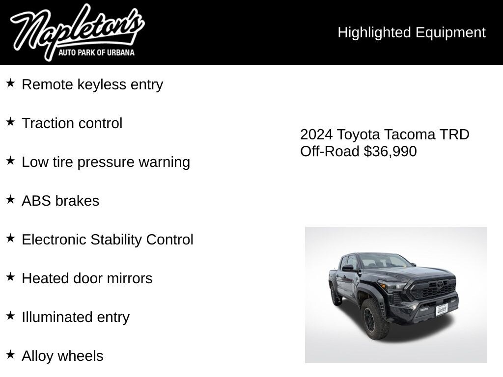 Used 2024 Toyota Tacoma TRD Off-Road Truck Double Cab