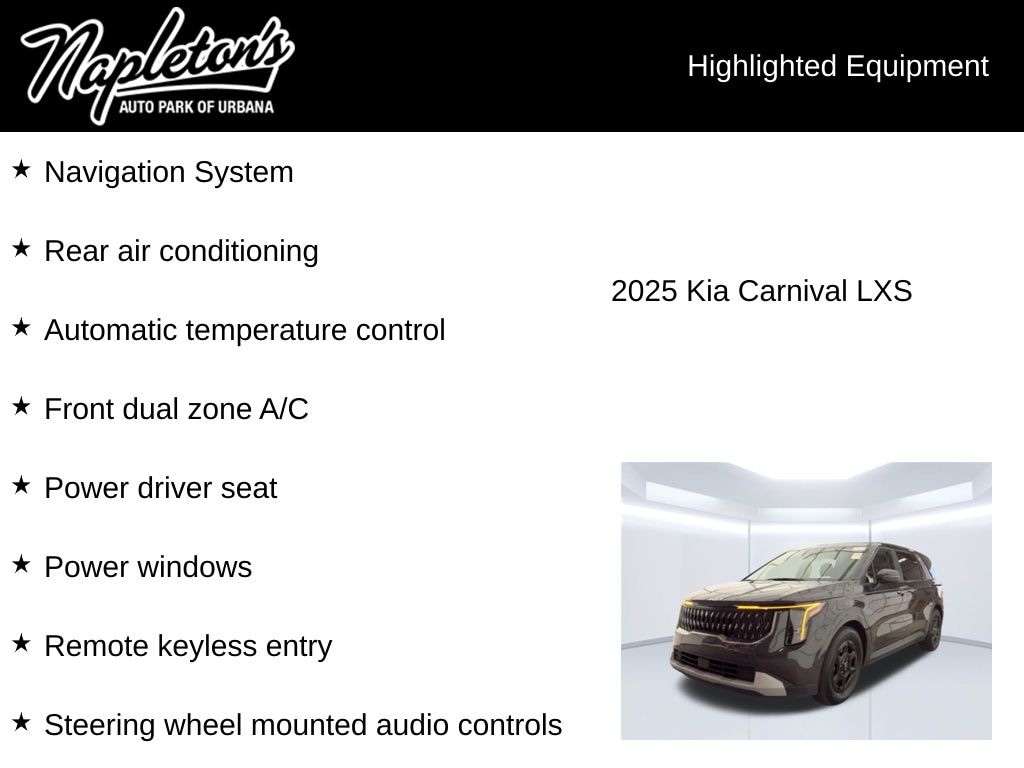 Used 2025 Kia Carnival LXS Van Passenger Van