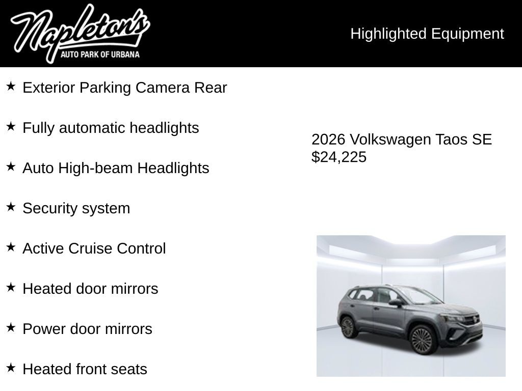 Used 2026 Volkswagen Taos 1.5T SE SUV