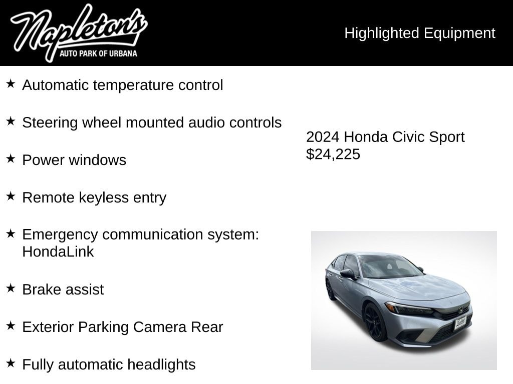 Used 2024 Honda Civic Sport Sedan