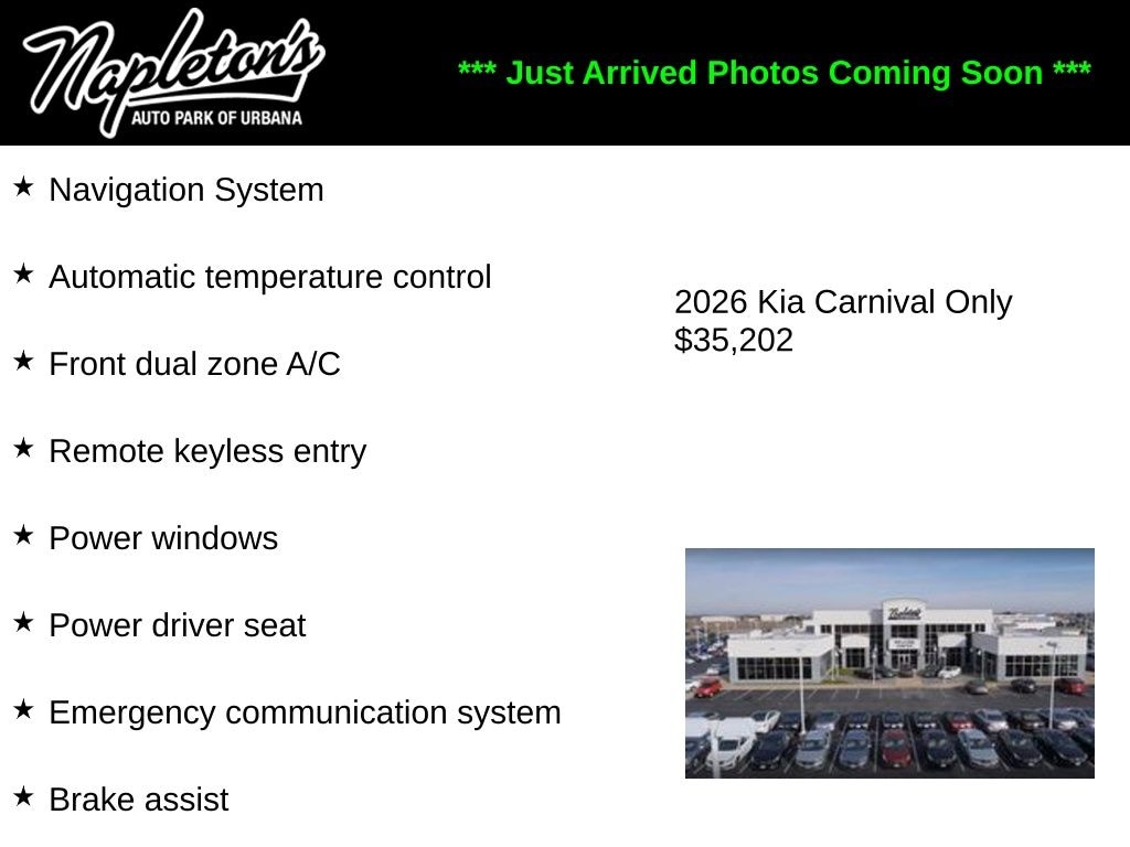 Used 2026 Kia Carnival LXS Van Passenger Van