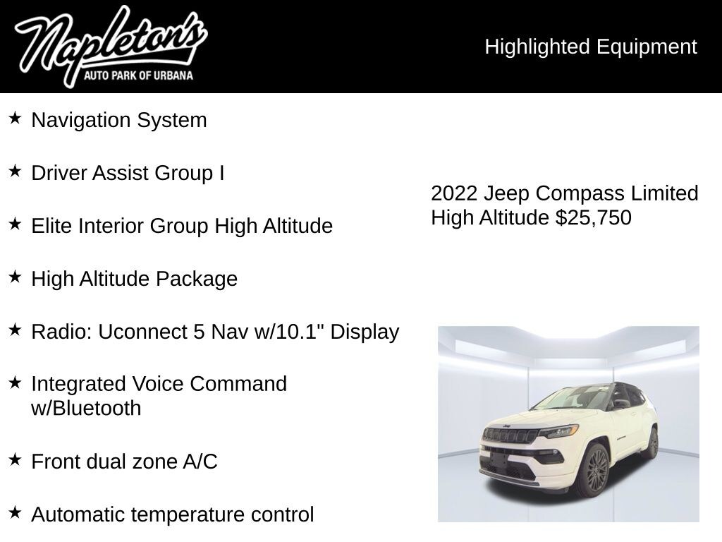 Used 2022 Jeep Compass Limited SUV