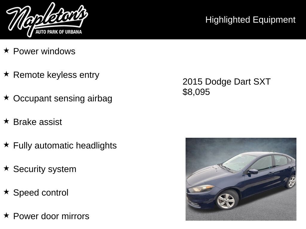 Used 2015 Dodge Dart SXT Sedan