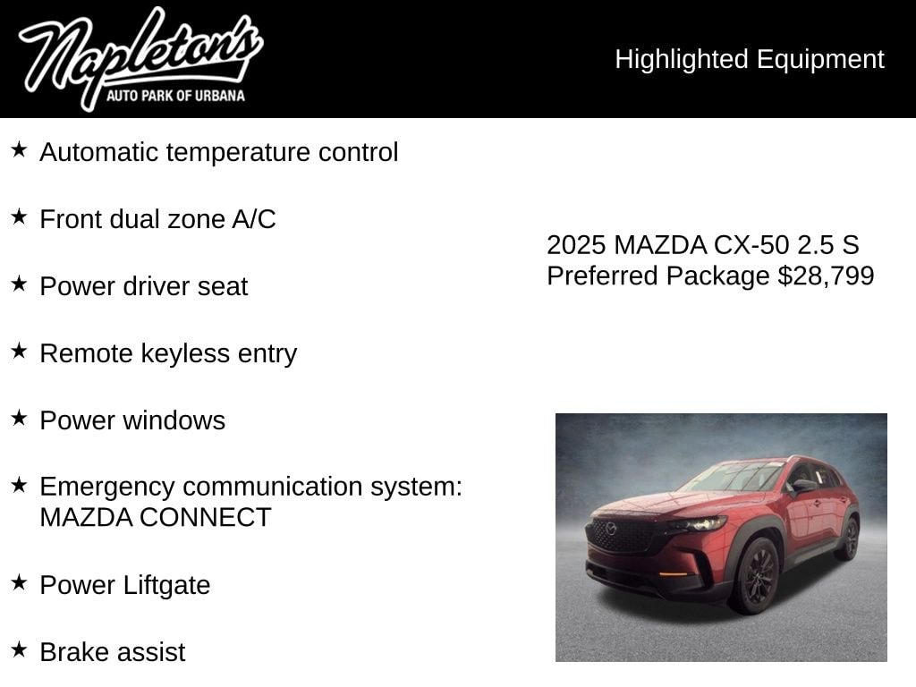 Used 2025 Mazda CX-50 2.5 S Preferred Package SUV