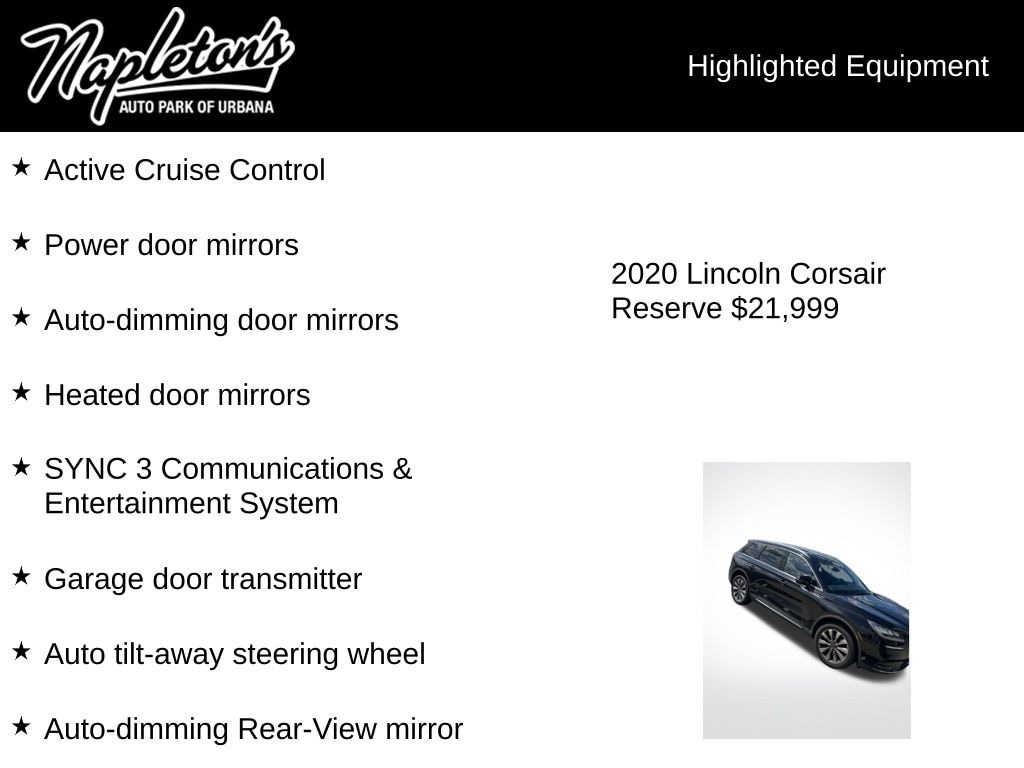 Used 2020 Lincoln Corsair Reserve SUV