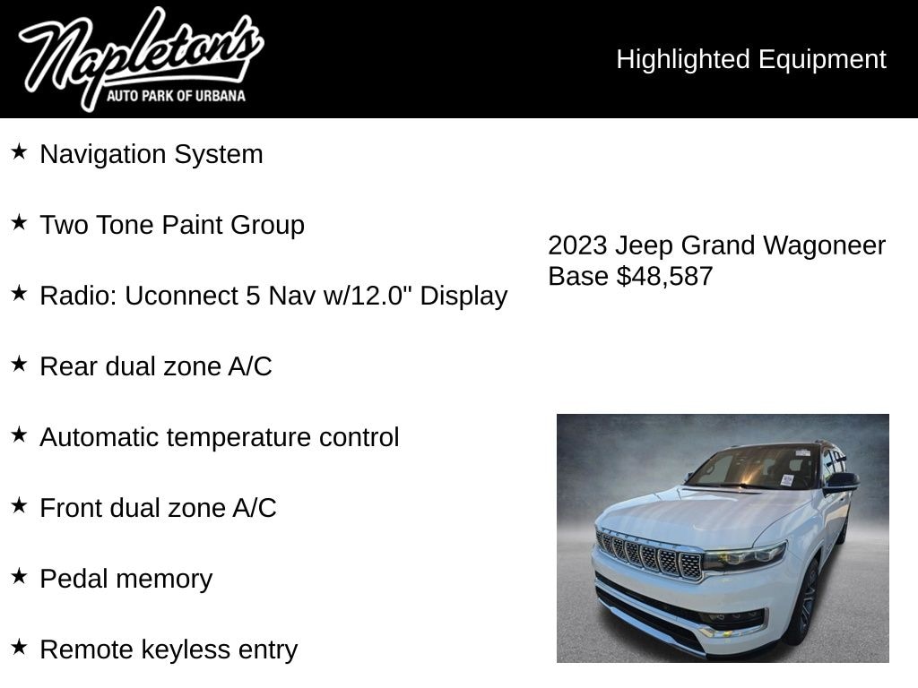 Used 2023 Jeep Grand Wagoneer 4WD SUV