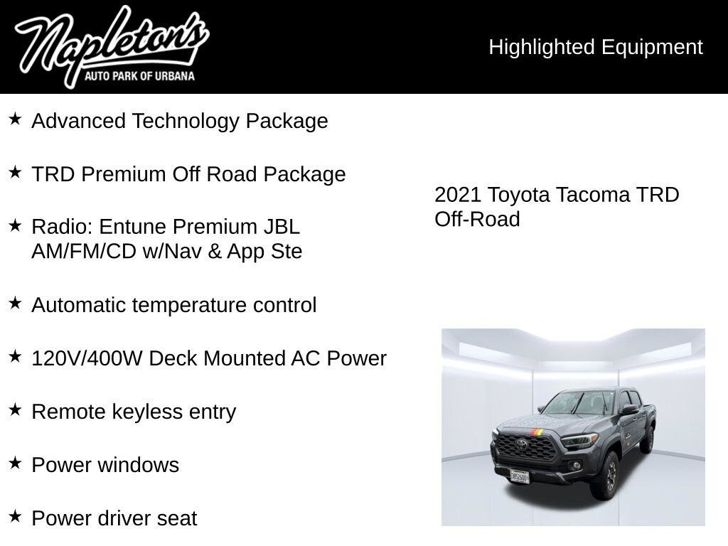 Used 2021 Toyota Tacoma TRD Off-Road Truck Double Cab