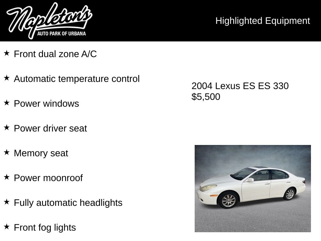 Used 2004 Lexus ES 330 Sedan