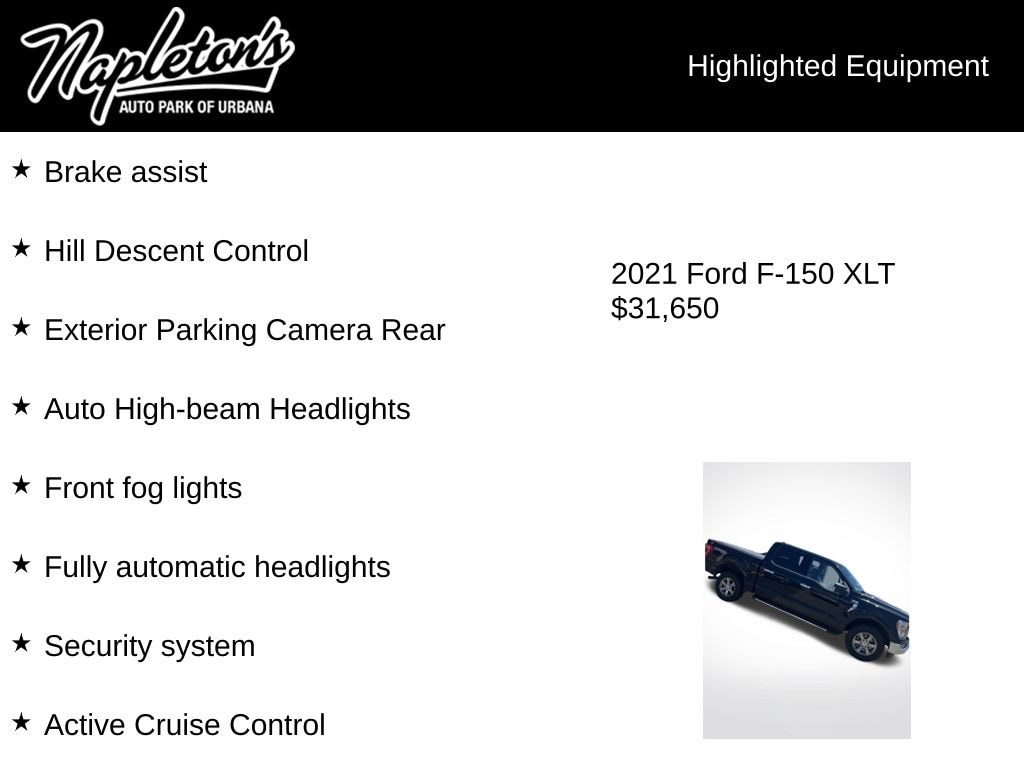 Used 2021 Ford F-150 XLT Truck SuperCrew Cab