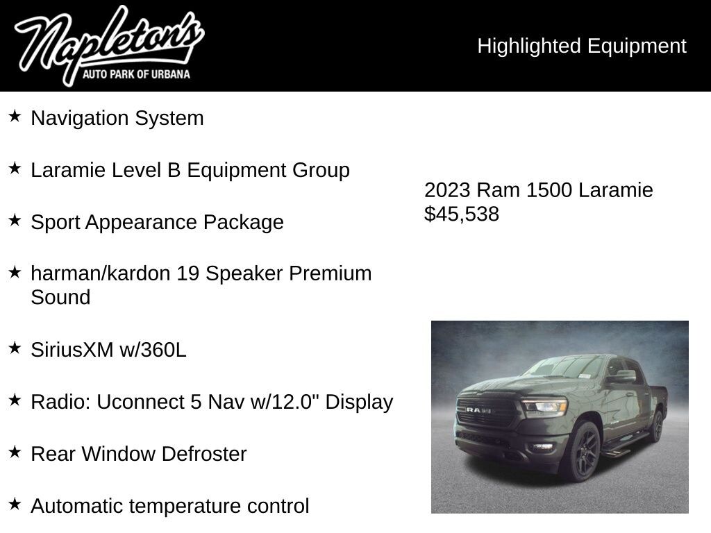 Used 2023 Ram 1500 Laramie Truck Crew Cab