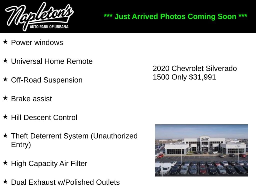 Used 2020 Chevrolet Silverado 1500 LT with VIN 3GCUYDED8LG238739 for sale in Urbana, IL