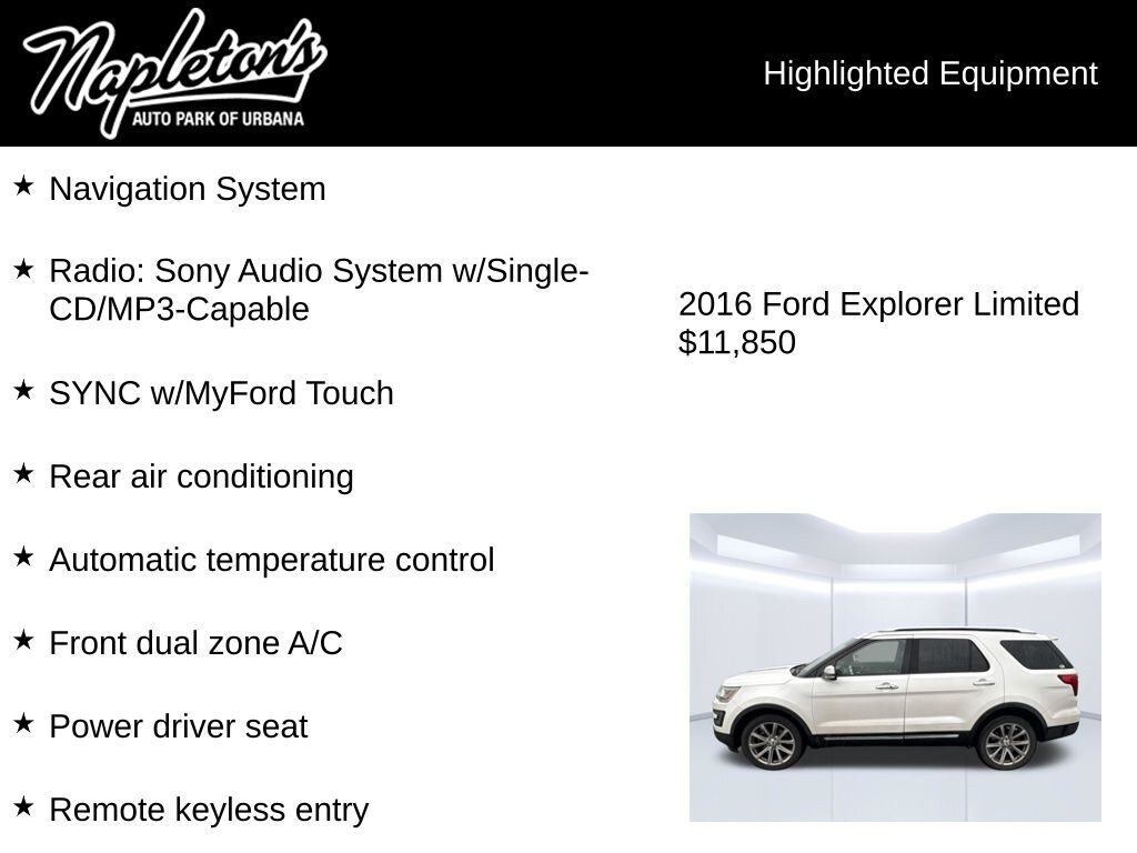 Used 2016 Ford Explorer Limited SUV