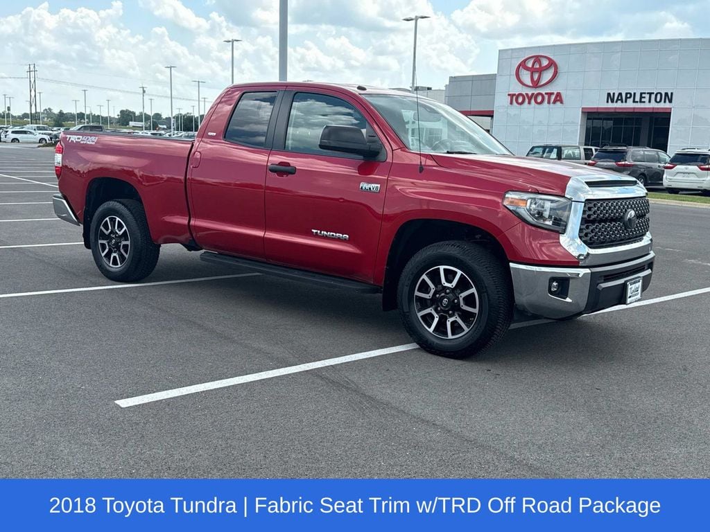 Used 2018 Toyota Tundra SR5 with VIN 5TFUW5F19JX760014 for sale in Urbana, IL