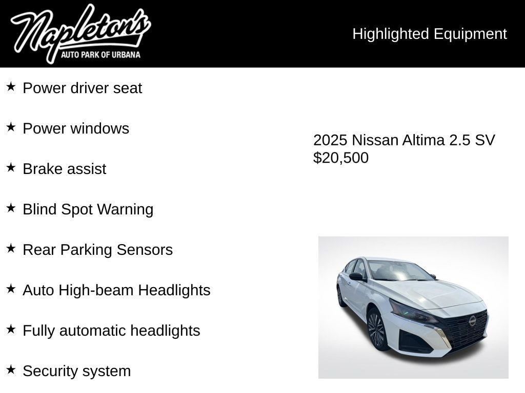 Used 2025 Nissan Altima 2.5 SV Sedan