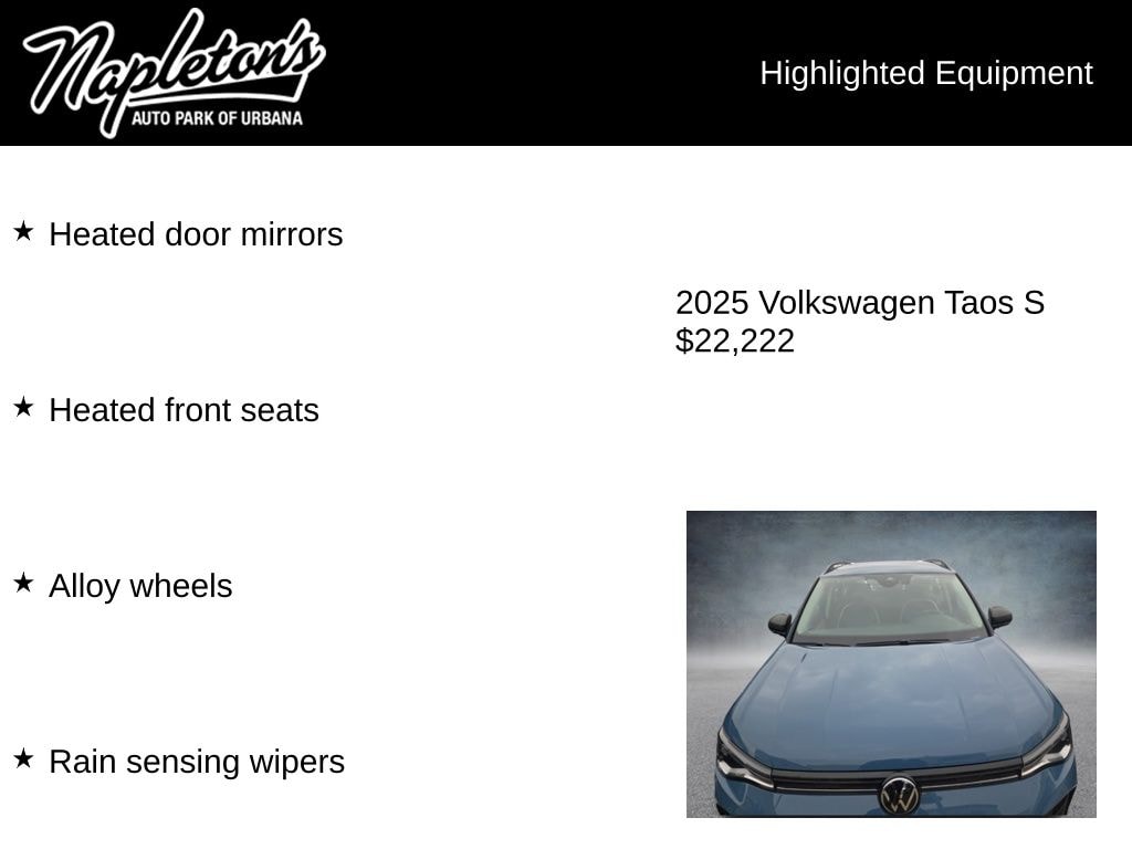 Used 2025 Volkswagen Taos 1.5T S SUV