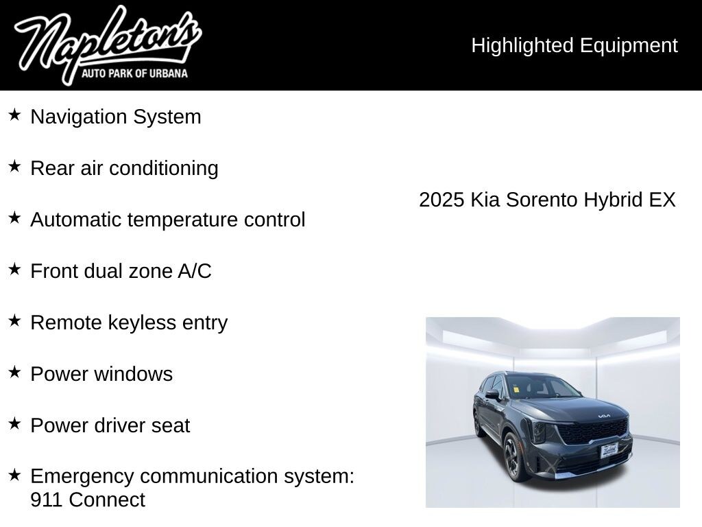 Used 2025 Kia Sorento Hybrid EX SUV