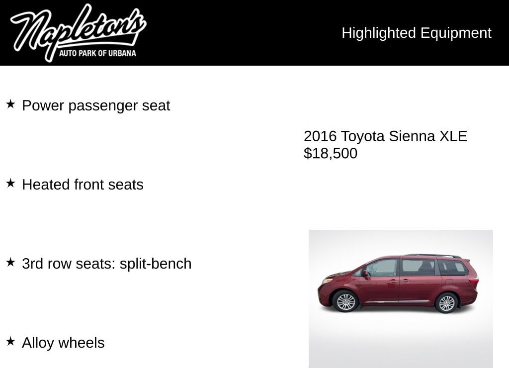 Used 2016 Toyota Sienna XLE Van