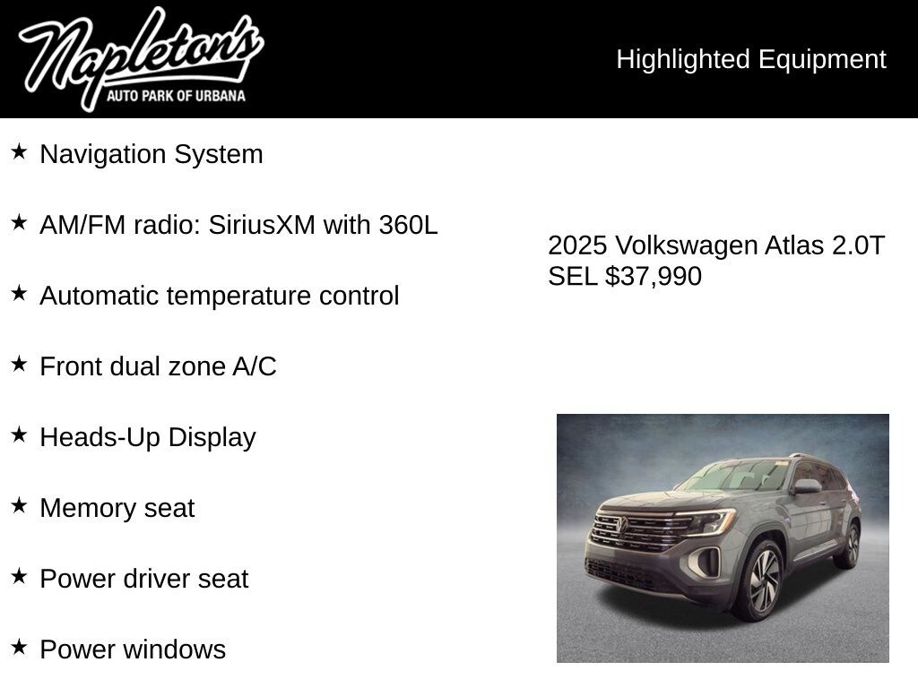 Used 2025 Volkswagen Atlas 2.0T SEL SUV