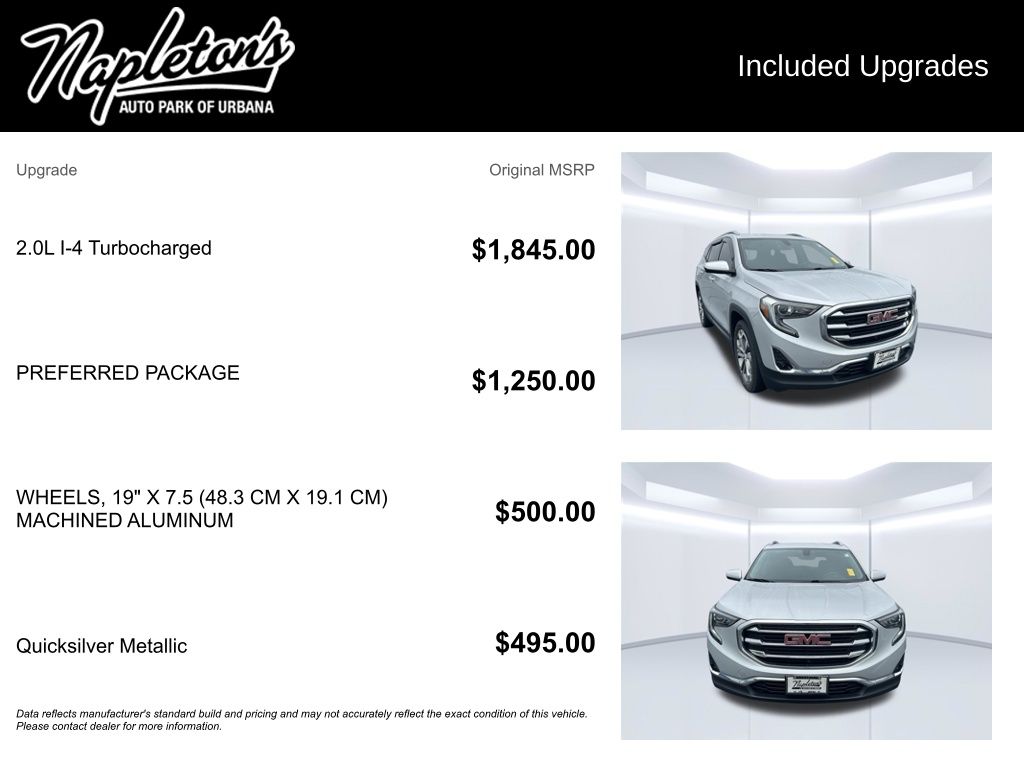 Used 2019 GMC Terrain SLT with VIN 3GKALPEX0KL180813 for sale in Urbana, IL